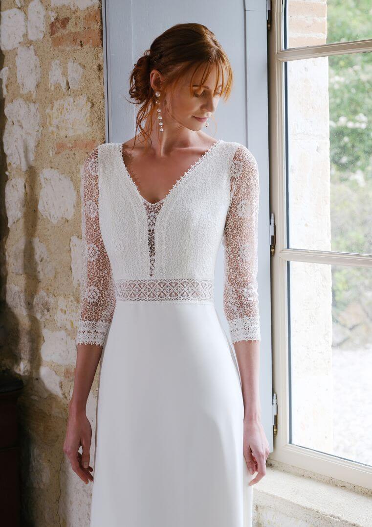 Robe de mariée Torsade - Créations Bochet Collection 2023