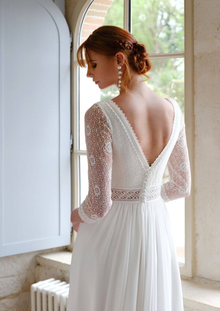 Robe de mariée Torsade - Créations Bochet Collection 2023
